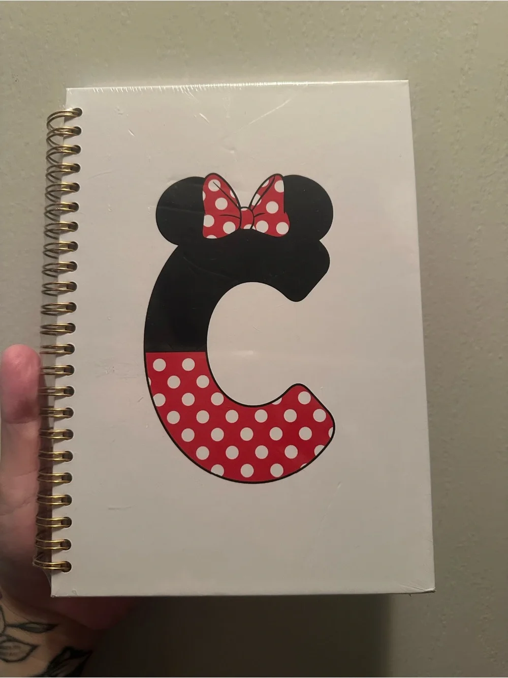 Polka Dot Minnie Initial 'C' Spiral Notebook